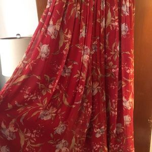 Zimmermann red floral pants jumpsuit